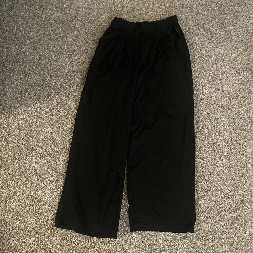 Black Wide-Leg Pants